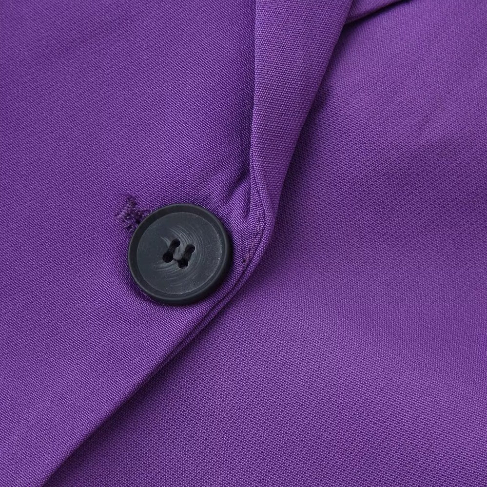 Women's Single-breasted Tailored Blazer with Narrow Lapels and Piped Pockets Mune Fashion