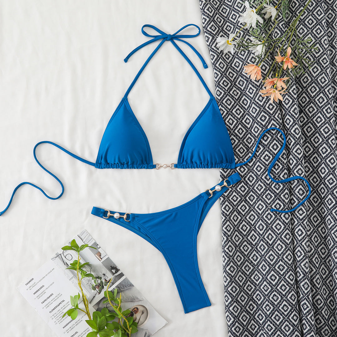 Women’s bikini set with adjustable straps and fashionable ring details Mune Fashion