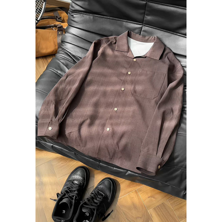 Men's Elegant and Casual Long Sleeve Blouse Mune Fashion