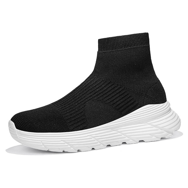 Women nan seamless knit casual sneaker with sock collar and shock-absorbing profile sole Mune Fashion
