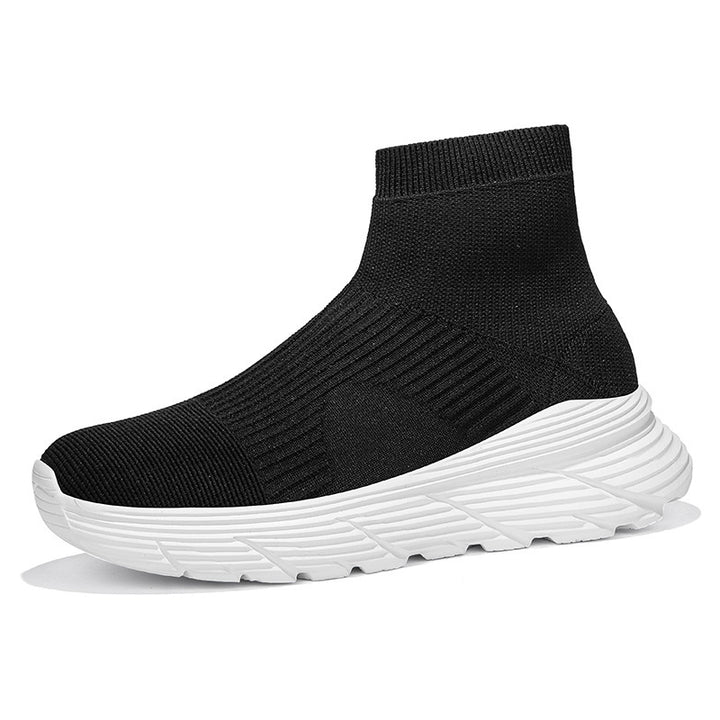 Women nan seamless knit casual sneaker with sock collar and shock-absorbing profile sole Mune Fashion