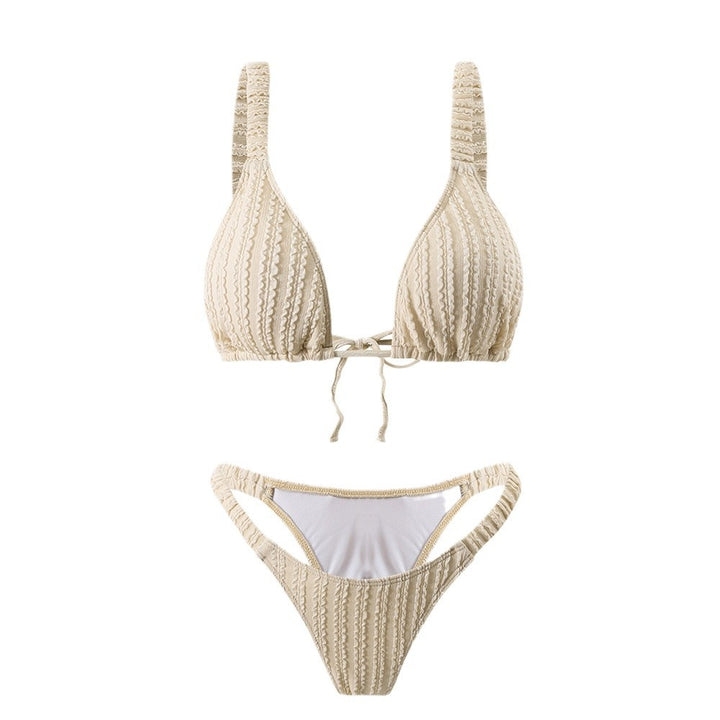 Women Triangle Bikini with Ruffle Detail Mune Fashion
