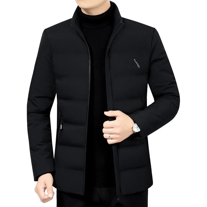 Men's Lightly Padded City Quilted Jacket with Stand-Up Collar and Zipper Pockets Mune Fashion