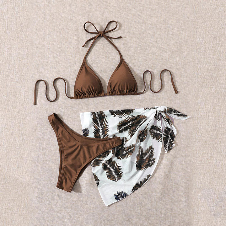 Women Triangle Bikini Set with stylish wrapping cloth Mune Fashion