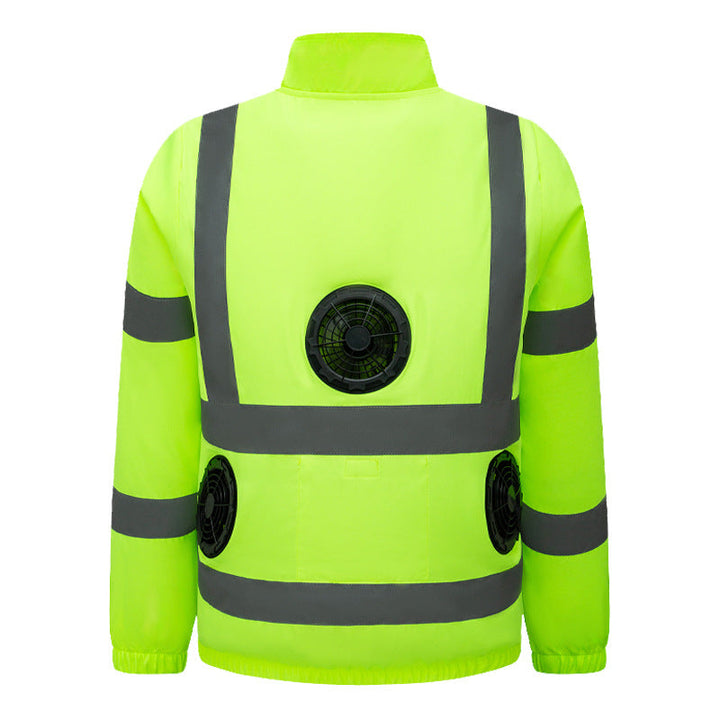 Unisex nano high-visibility warning jacket with reflective stripes and multifunctional outer pockets Mune Fashion