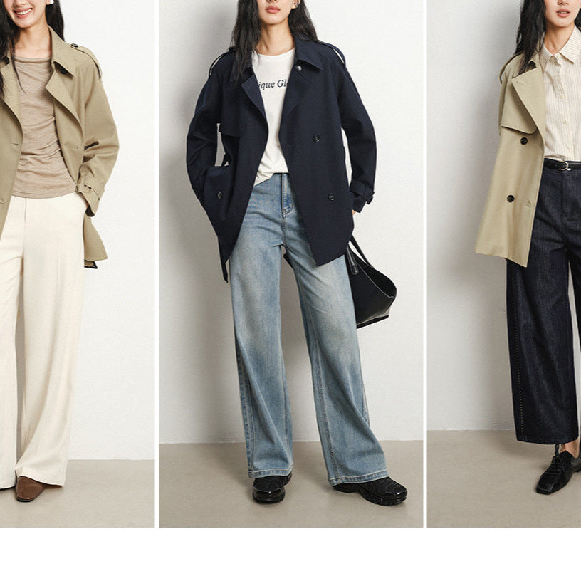 Women Fashionable Trench Coat with Tailored Cut Mune Fashion