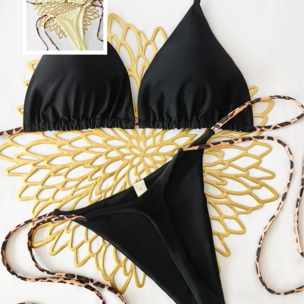 Women's Triangle Bikini with Floral Detail Mune Fashion