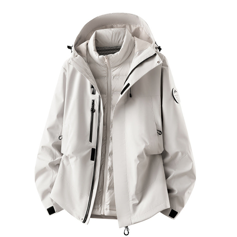 Men's waterproof outdoor jacket with removable fleece inner jacket Mune Fashion