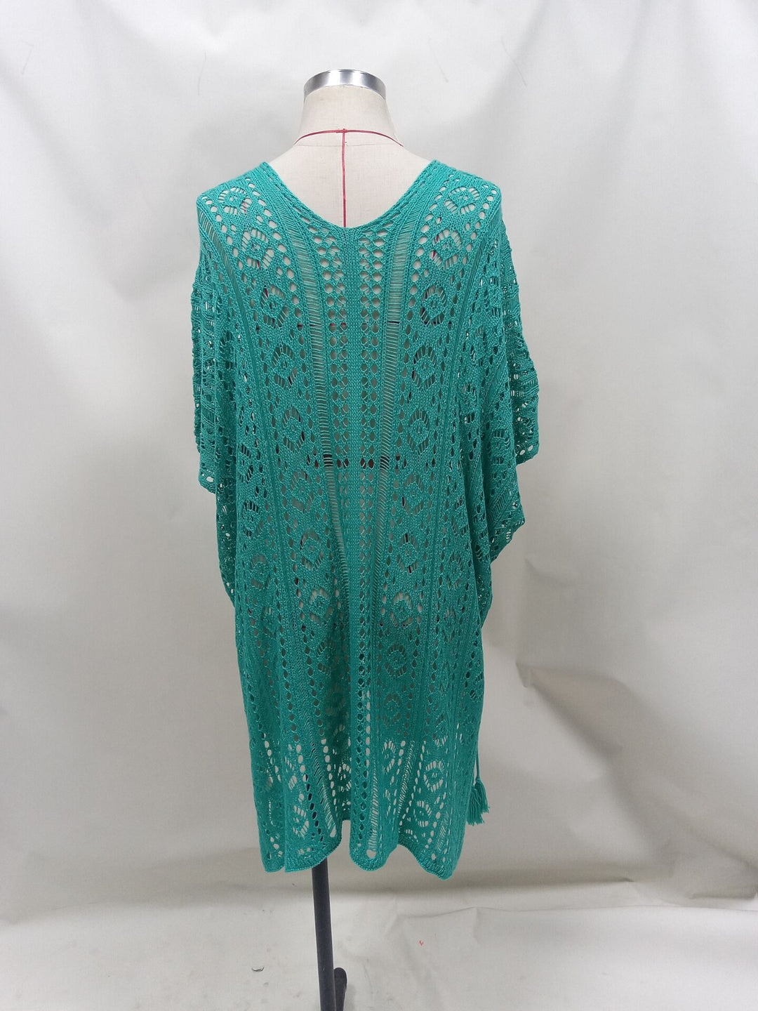 Women's crocheted beach cover-up with fringes Mune Fashion