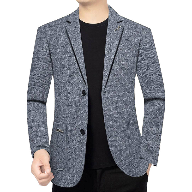 Men's Modern Single-Breasted City Blazer with Patch Pockets and Light Half Lining Mune Fashion