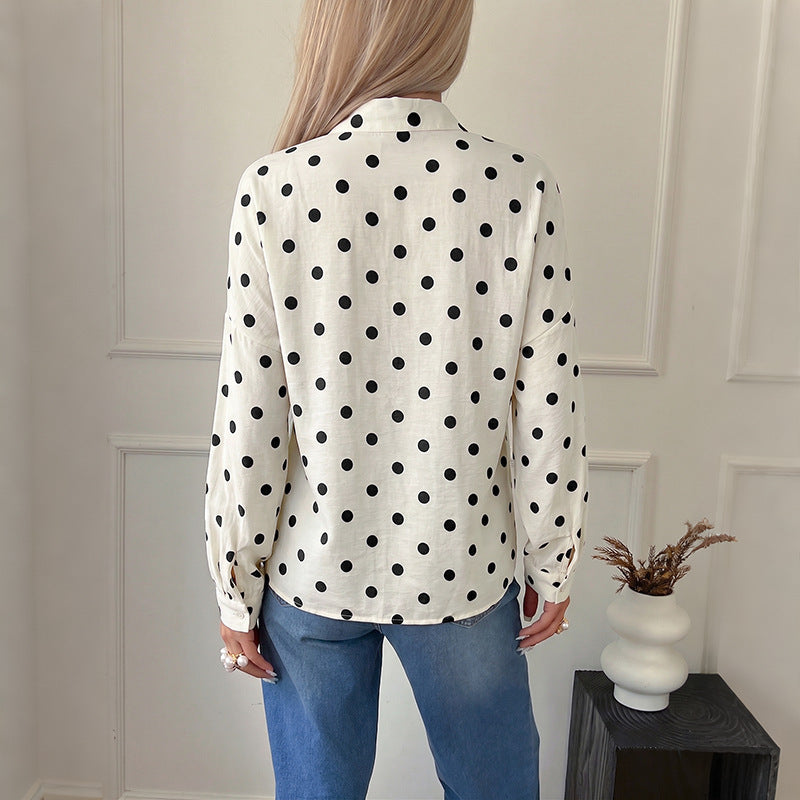 Ladies Elegant Blouse with Dots Mune Fashion