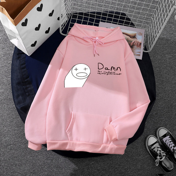 Women’s hoodie with minimalist graphic, loose oversized fit and kangaroo pocket Mune Fashion