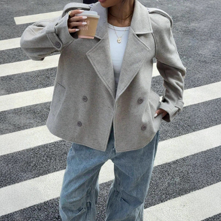 Ladies Elegant Oversized Wool Jacket