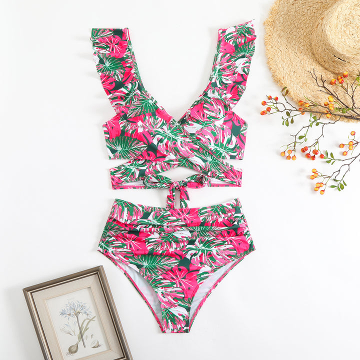 Women's Stylish Wrap Bikini Set with Ruffle Details Mune Fashion