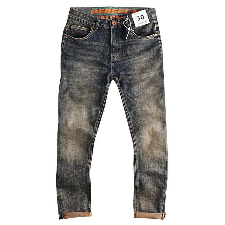 Men's Slim-Fit Jeans with Casual Used-Look Mune Fashion