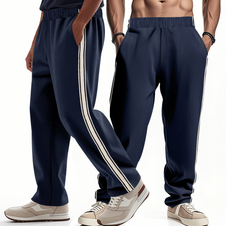 Men's comfortable training pants with elastic waistband and side contrast stripes Mune Fashion