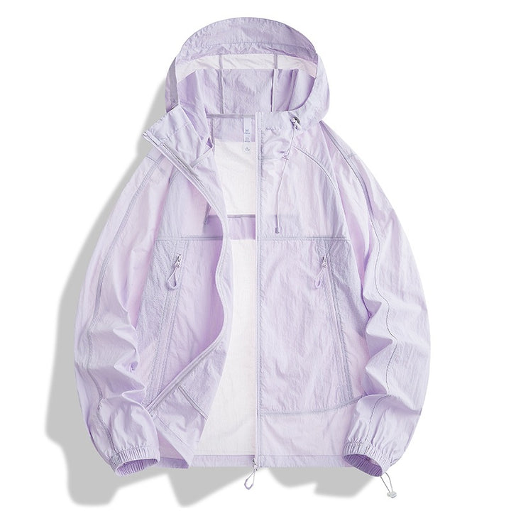 Men's Ultralight Hooded Wind Jacket with Pack Function, Mesh Lining & Zipper Pockets Mune Fashion