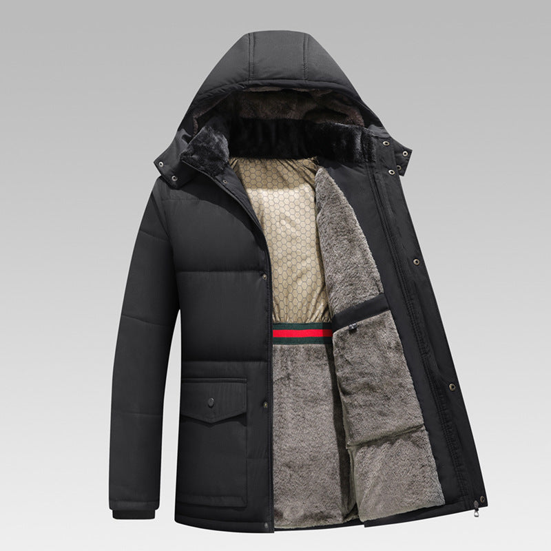 Men's Thermal Parka with cozy faux fur lining and removable hood Mune Fashion