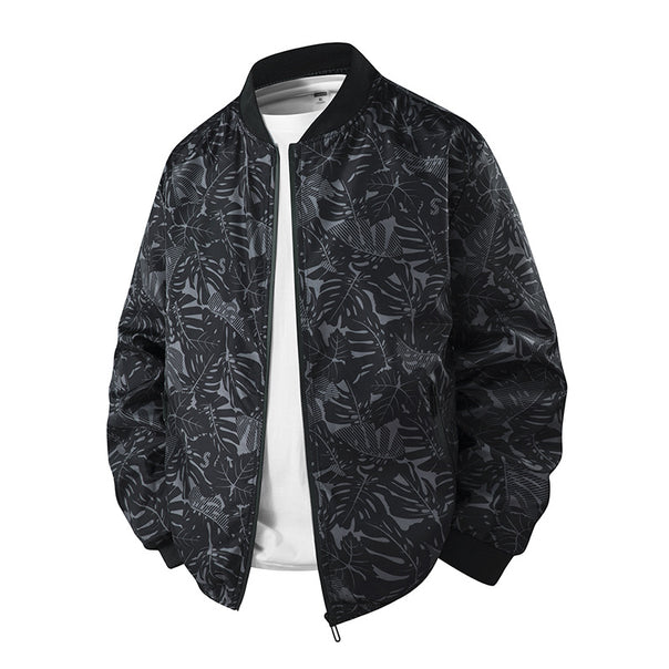 Men's Stylish Bomber Jacket with Floral Pattern Mune Fashion