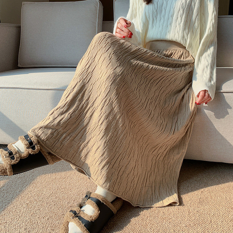 Ladies Long Pleated Skirt Mune Fashion