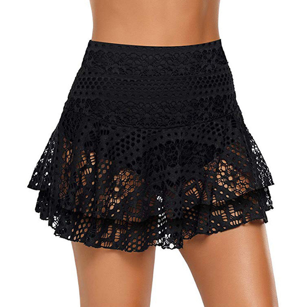 Ladies lace beach sarong with voluminous flutter design Mune Fashion