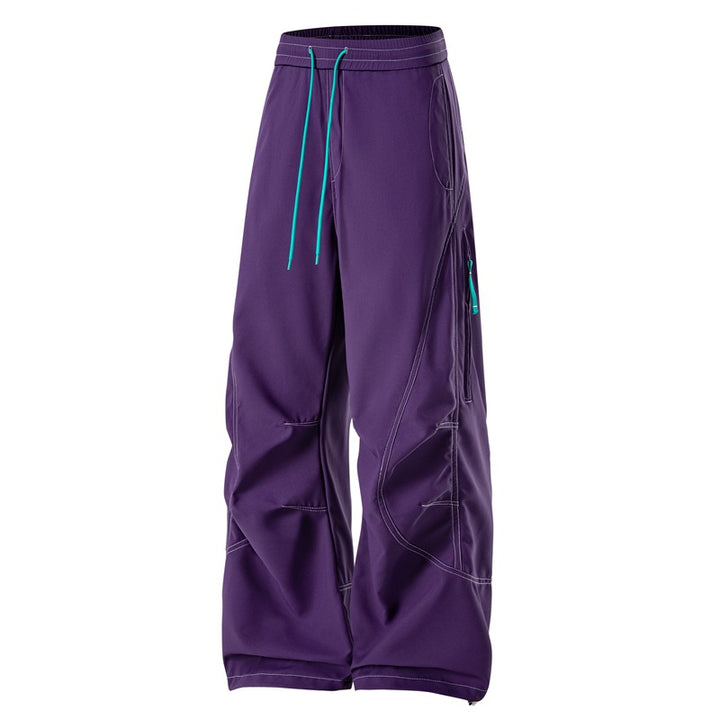 Men's loose cargo pants with elastic waistband, drawstring and side zip pocket Mune Fashion