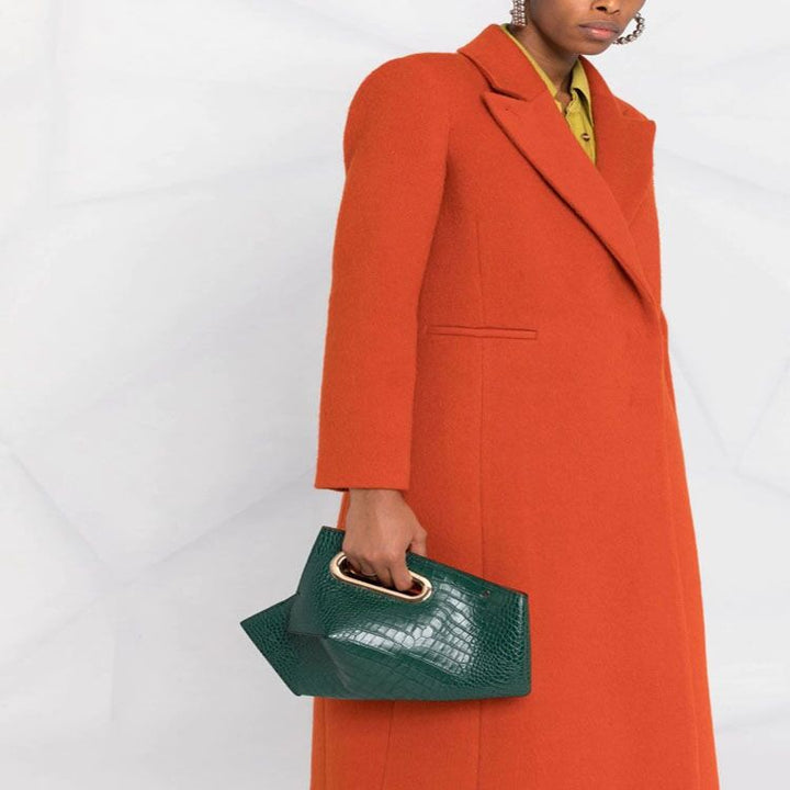 Women's Maxi-Length Wool Blend Long Coat with Slim Seam Design and Hidden Pockets Mune Fashion