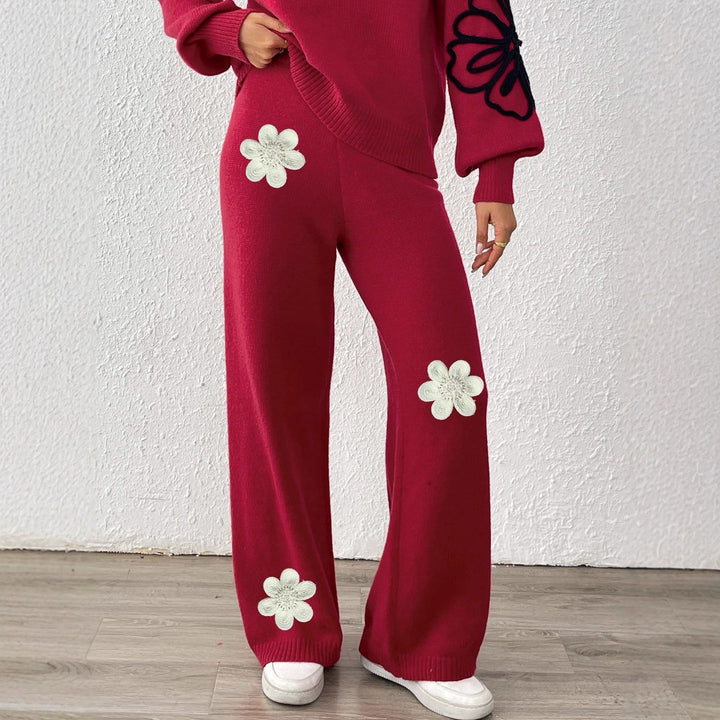 Women Wide Knit Pants Mune Fashion