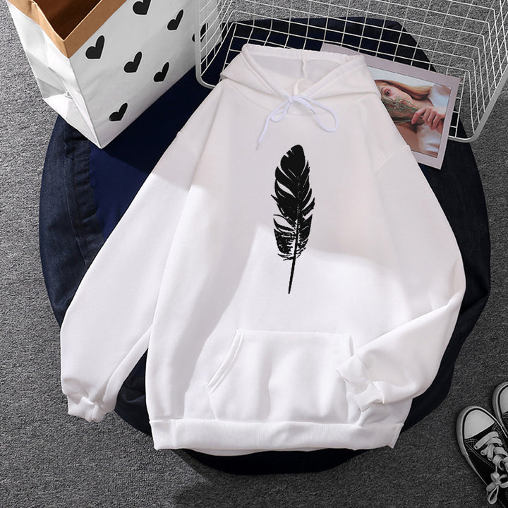 Women’s hoodie with finger heart print, oversized cut and kangaroo pocket Mune Fashion