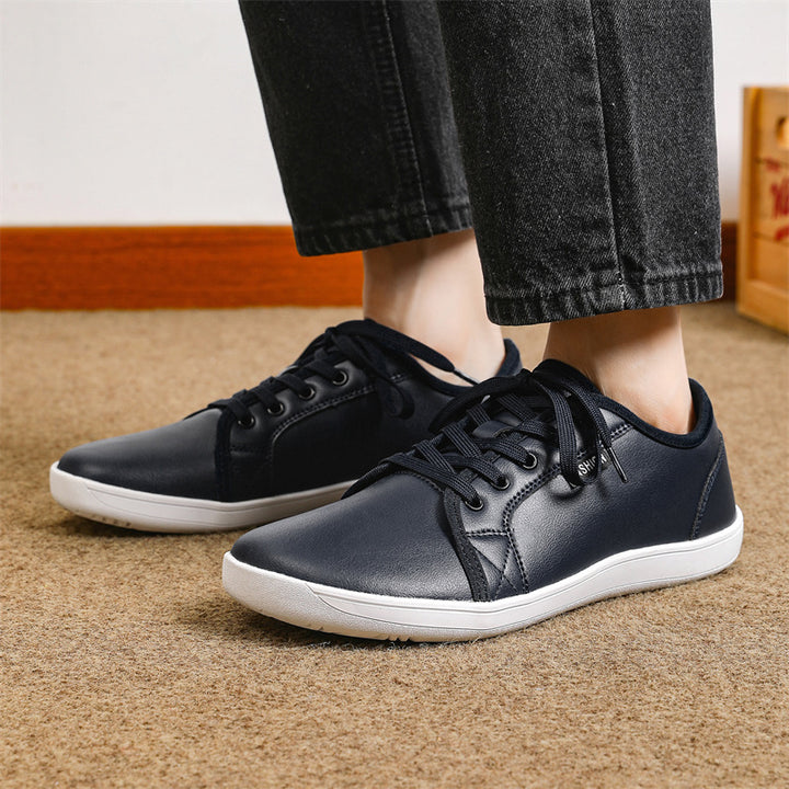 Men's slim business-casual lace-up shoes in smooth leather look with ergonomic comfort sole Mune Fashion