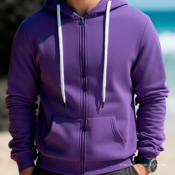 Men's hooded sweat jacket with full zip, kangaroo pockets & soft lining Mune Fashion