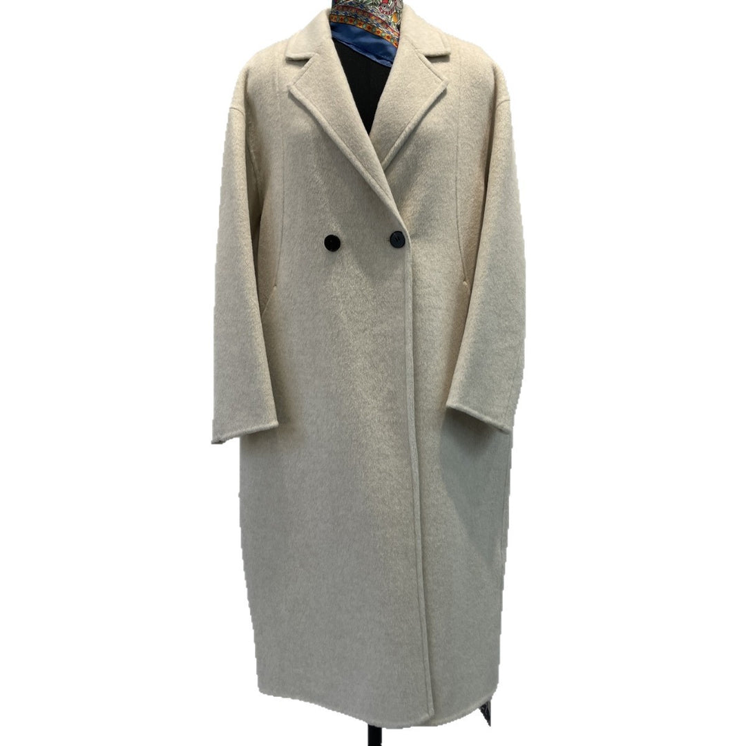 Women's tailored fleece double-breasted coat Mune Fashion