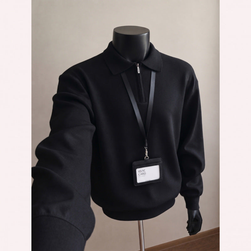 Men's Fashionable Sweater with Stand-up Collar Mune Fashion