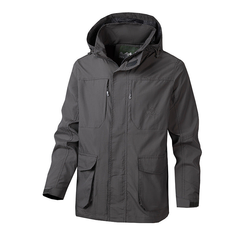 Men's Functional Jacket with Adjustable Hood Design Mune Fashion