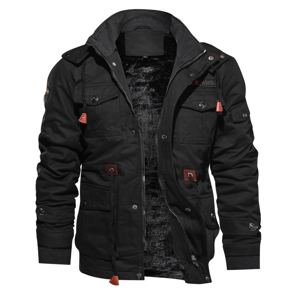 Men's field parka in utility style with teddy lining, drawstring and multiple pockets Mune Fashion