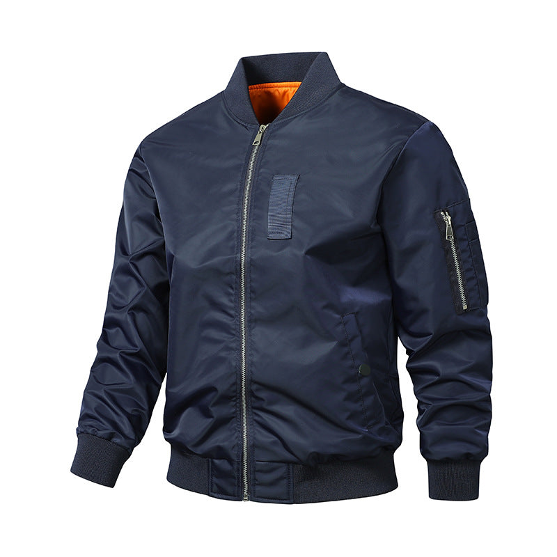 Men's camouflage bomber jacket in pilot style with multiple pockets and knitted cuffs Mune Fashion
