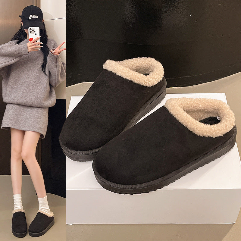Women's Lined Mule Slippers with Faux Fur Lining and Non-Slip Rubber Sole Mune Fashion