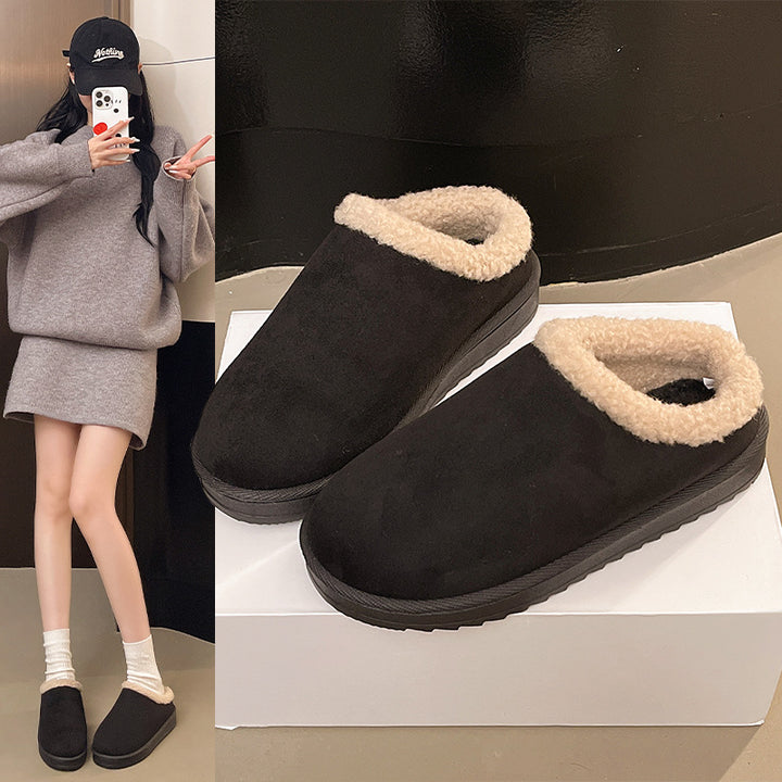 Women's Lined Mule Slippers with Faux Fur Lining and Non-Slip Rubber Sole Mune Fashion