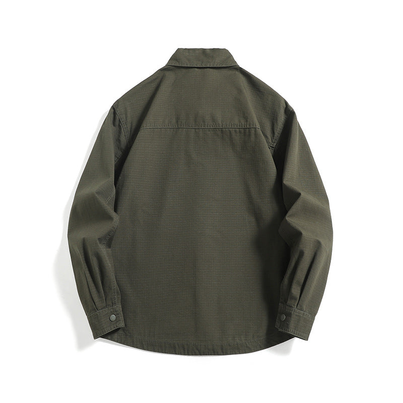 Men's ripstop overshirt with snap placket, straight cut and chest pocket Mune Fashion