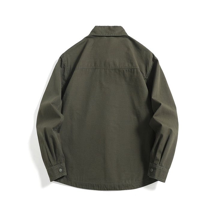 Men's ripstop overshirt with snap placket, straight cut and chest pocket Mune Fashion
