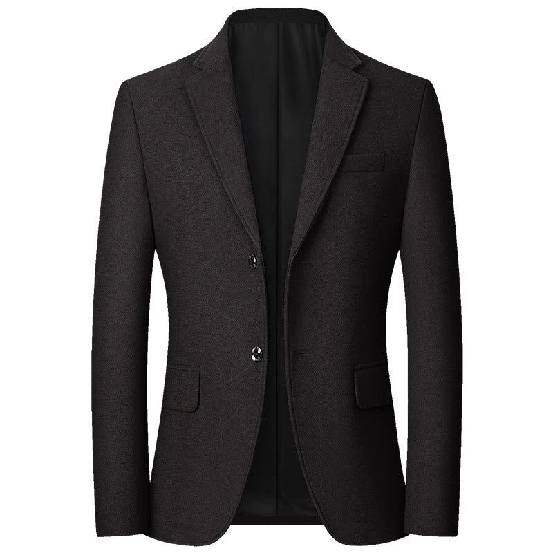 Men's tailored wool blend blazer with notch lapels and elegant button closure Mune Fashion