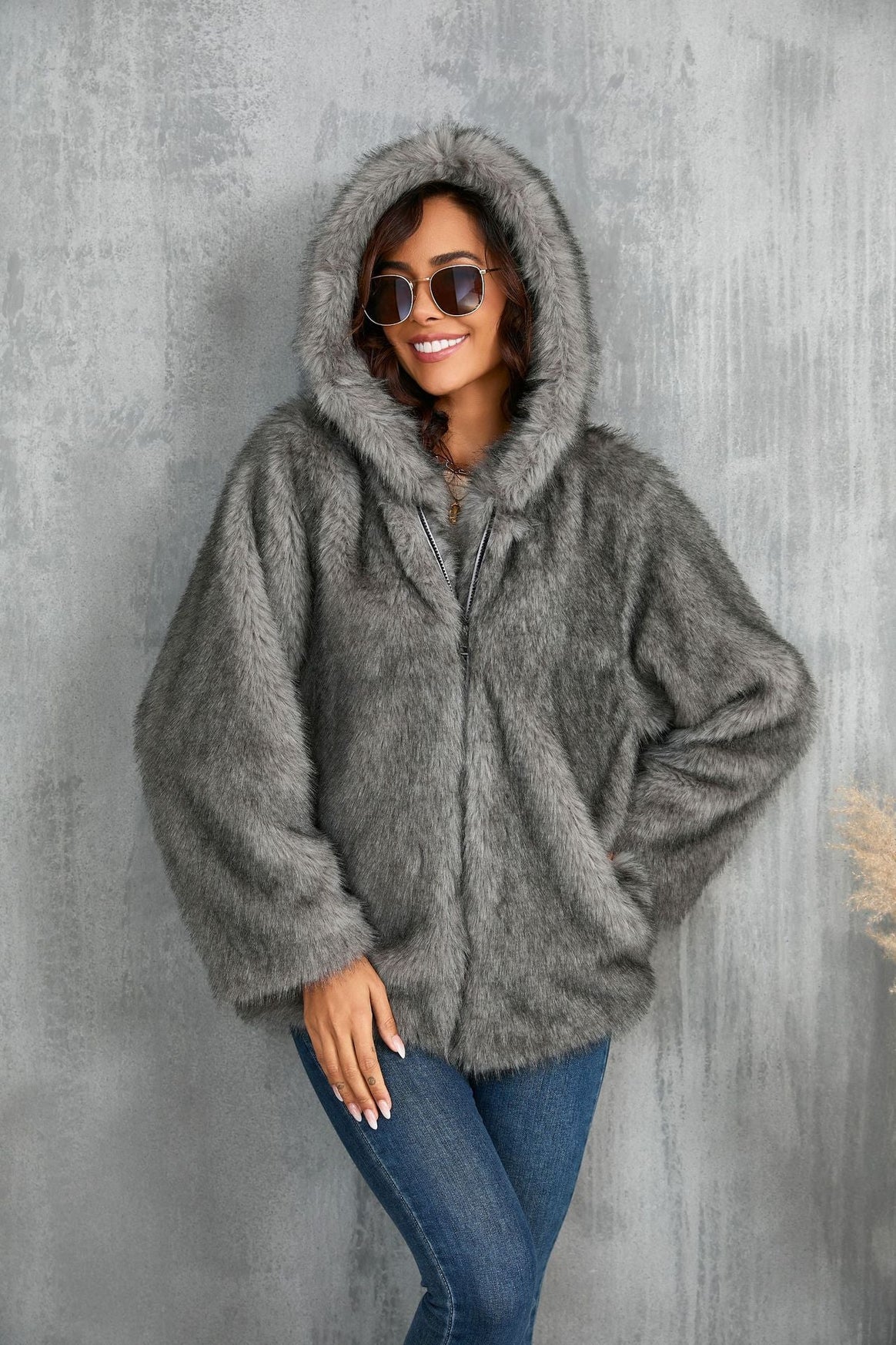 Ladies Cozy Hoodie Jacket Mune