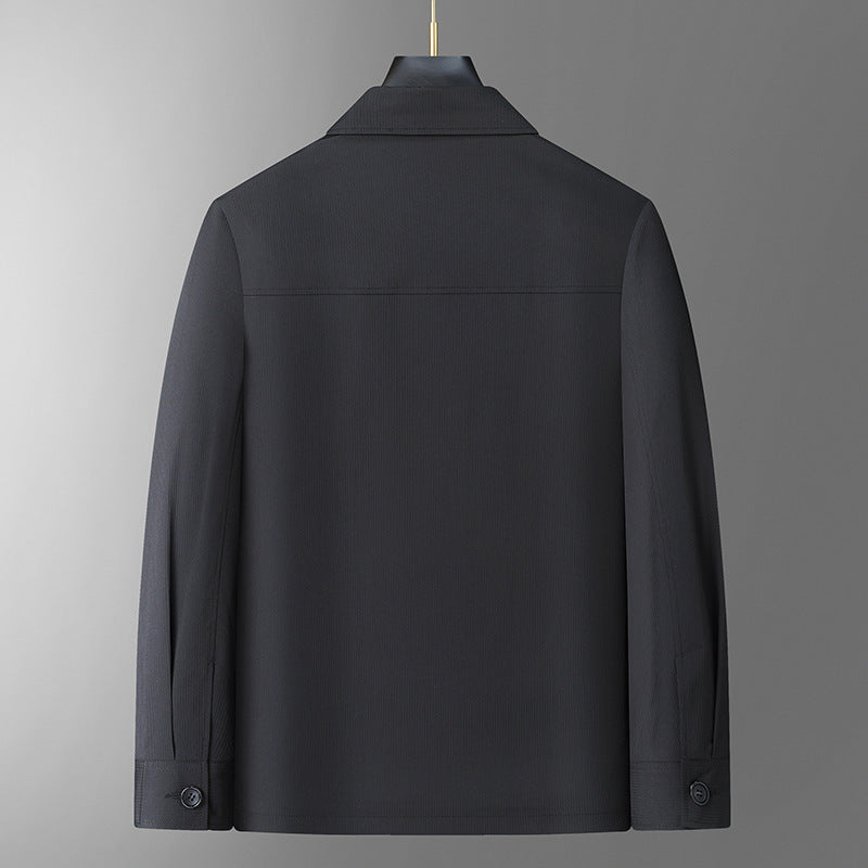 Men's transitional jacket in minimalist worker style with flap pockets Mune Fashion