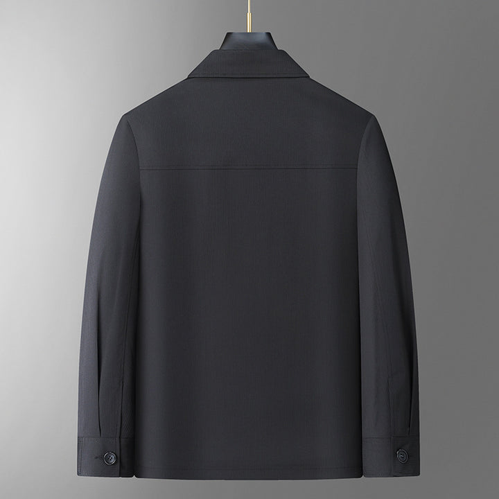 Men's transitional jacket in minimalist worker style with flap pockets Mune Fashion