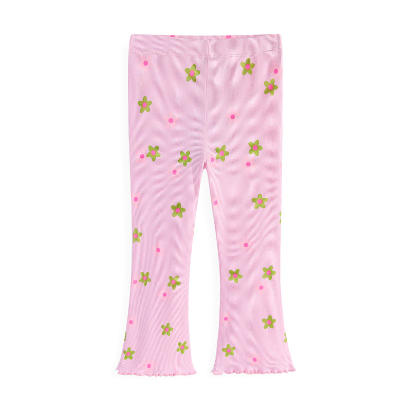 Girl Leggings with floral pattern Mune Fashion