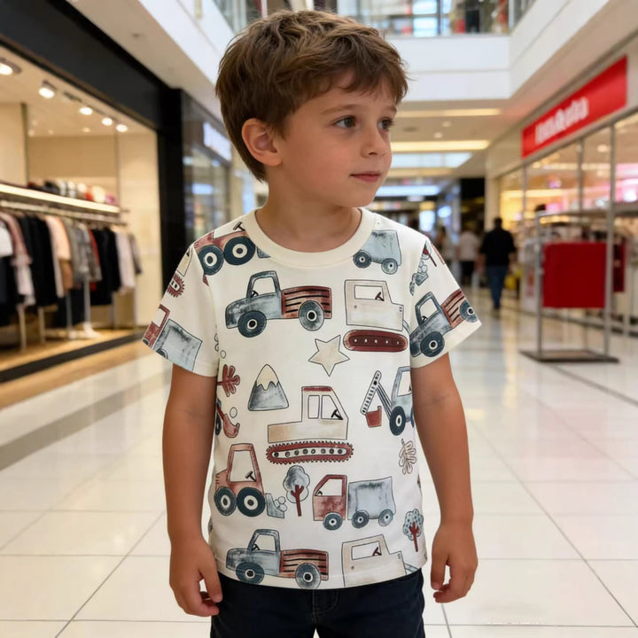 Children's T-Shirt with colorful construction site motif Mune Fashion