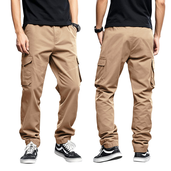 Men's nan utility cargo pants with large patch flap pockets and a tapered silhouette Mune Fashion