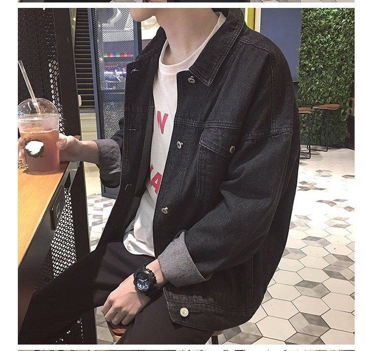 Men's Loose Fit Denim Jacket Mune Fashion