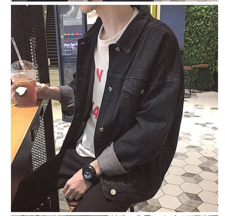 Men's Loose Fit Denim Jacket Mune Fashion