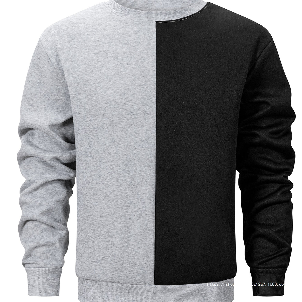 Men's sweatshirt with two-tone block design, crew neck & soft cotton blend Mune Fashion